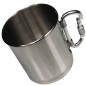 Preview: Fox Outdoor, cup, stainless steel, mug, single-walled, with carabiner, 220 ml